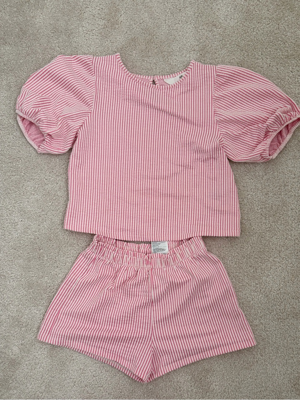 H&M Kids Pink Stripe Pajama Set